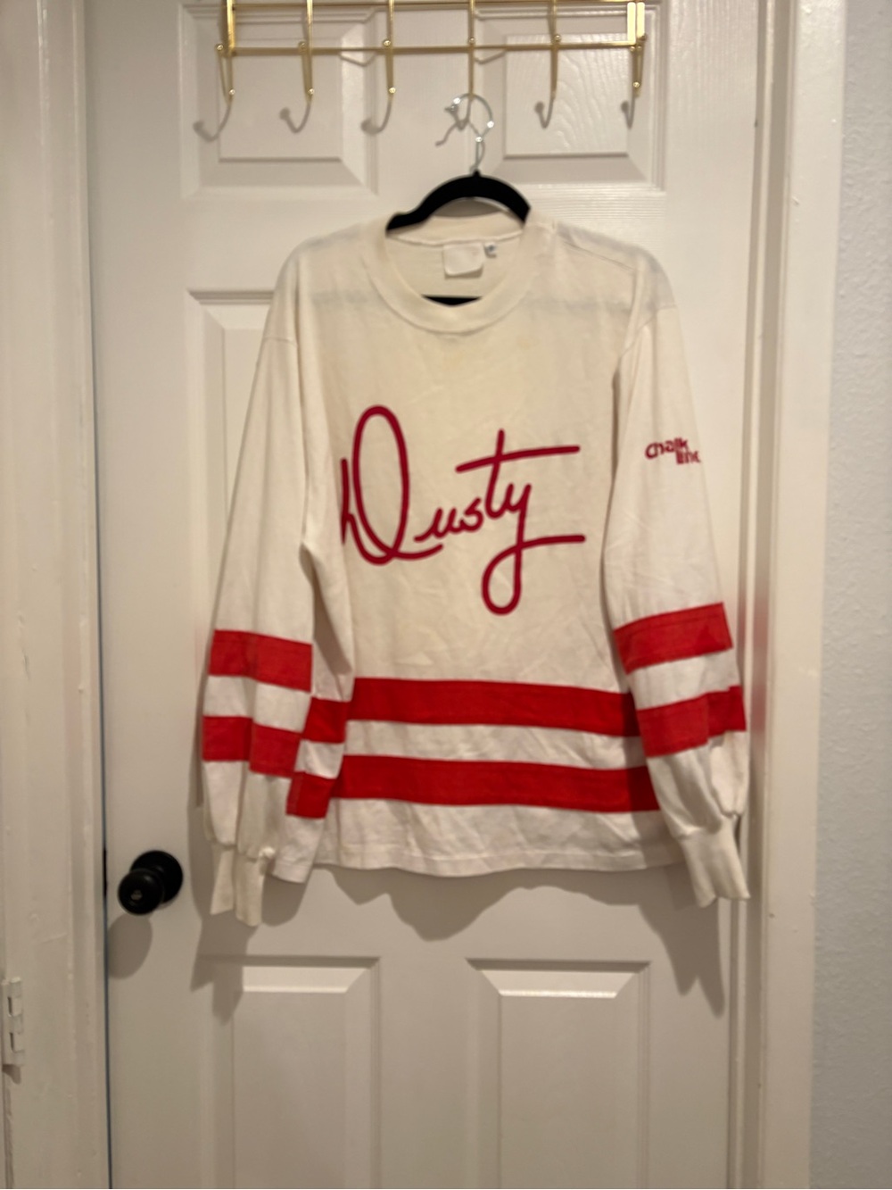 Vintage George Strait “Dusty” Pure Country Chalk Line Long Sleeve Jersey – XL